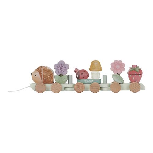 LD7335 Fairy Garden 05 Дрвен воз сложувалка - Fairy Garden, Little Dutch - друг агол