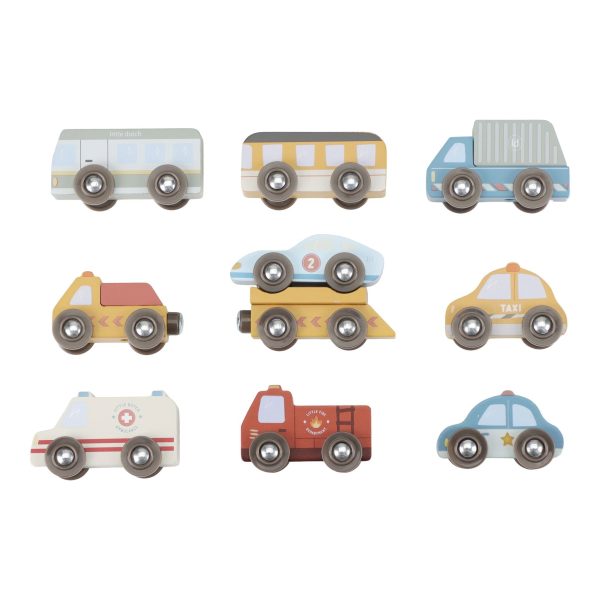 Сет блокови со возила - Little Dutch, приказ на сите возила